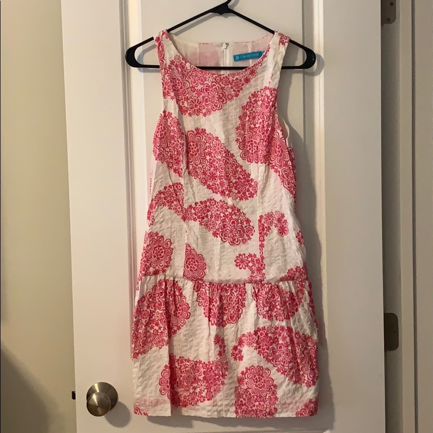 Tori Richard White & Pink Dress